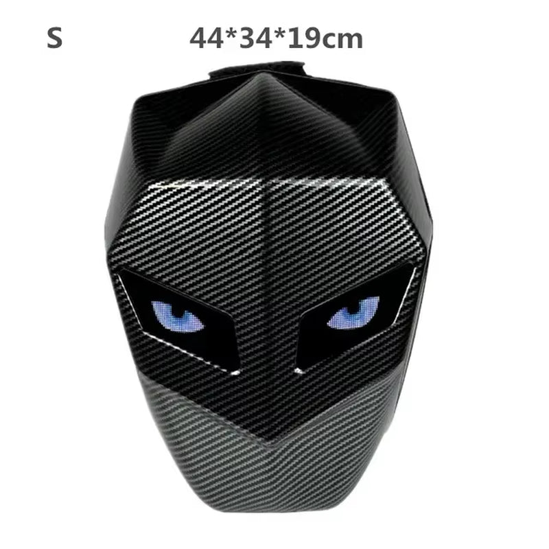 Rider Motorcycle LED Backpack Light Bluetooth Carbon Fiber School Bag Hardshell Motorcycle Riding Full Helmet Backpacks Rugzak