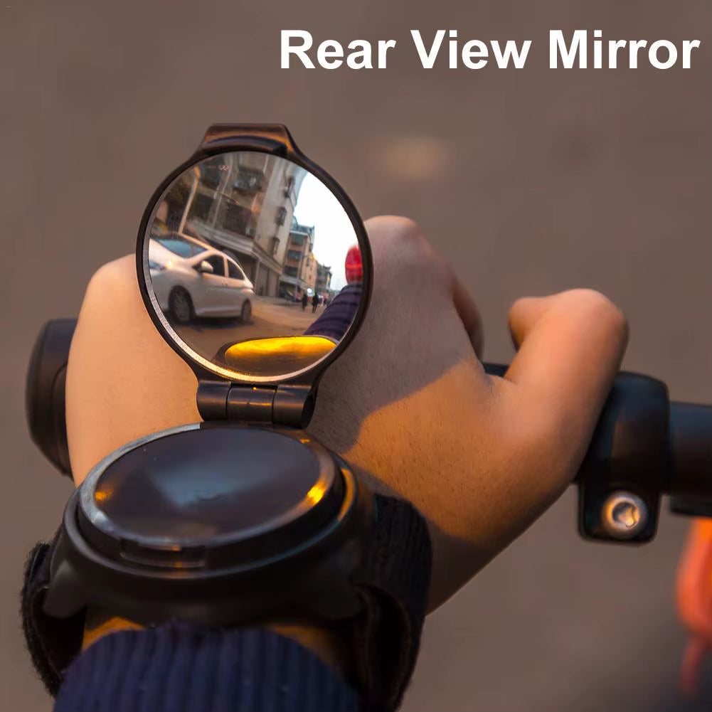 Mini Wearable Bike Safety Rearview Mirror Watch 360 Degree Adjustable Wrist Band Rear View Mirror Road MTB Cycling Accessories