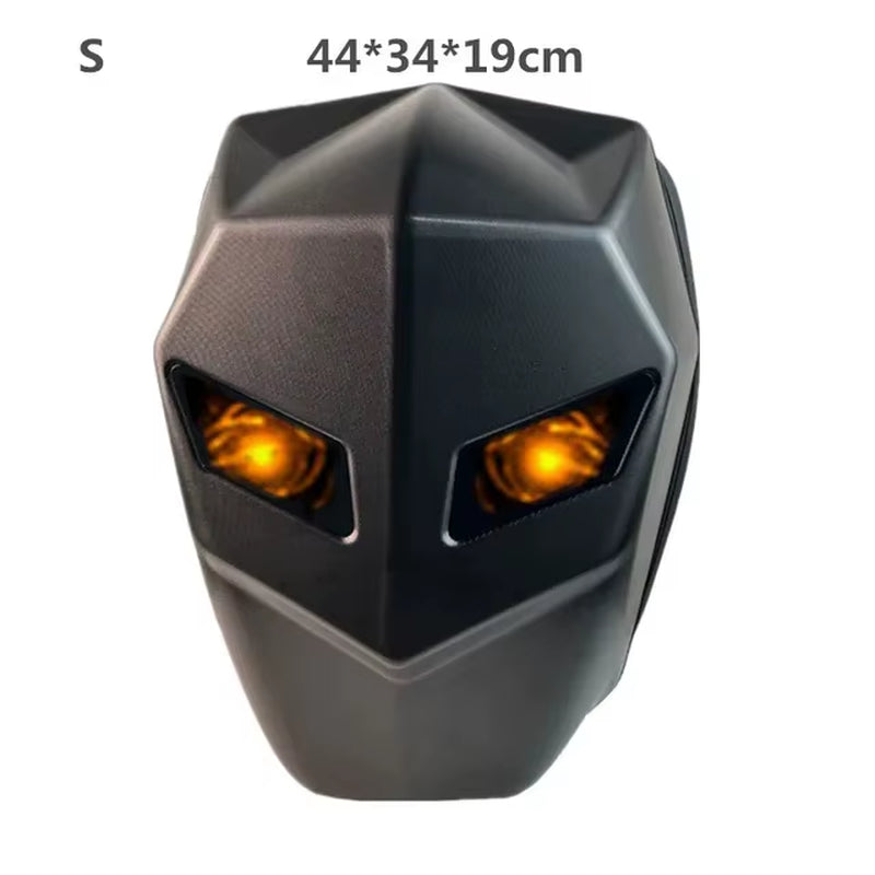 Rider Motorcycle LED Backpack Light Bluetooth Carbon Fiber School Bag Hardshell Motorcycle Riding Full Helmet Backpacks Rugzak